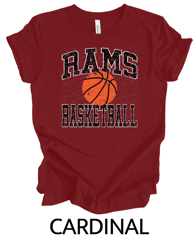 Rams basketball distressed