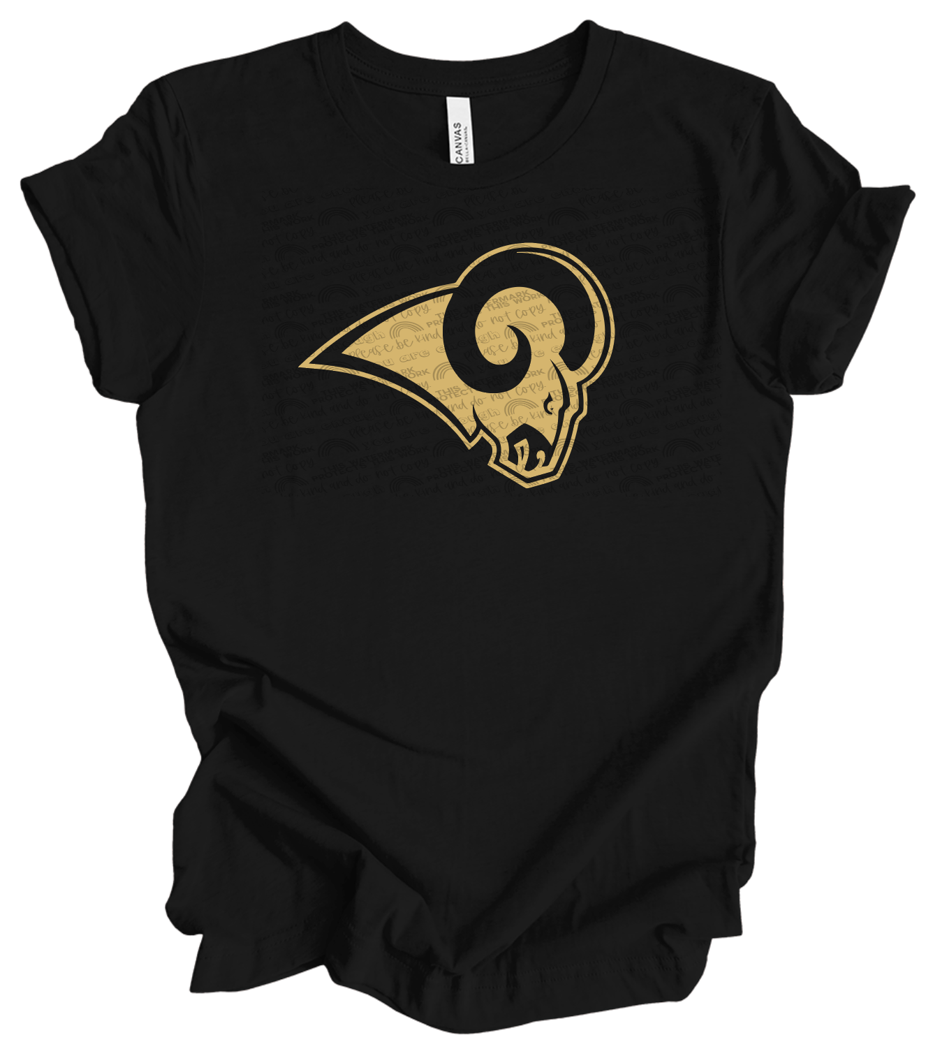 Gold Rams head