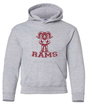 Ram in hoodie- Cardinal red