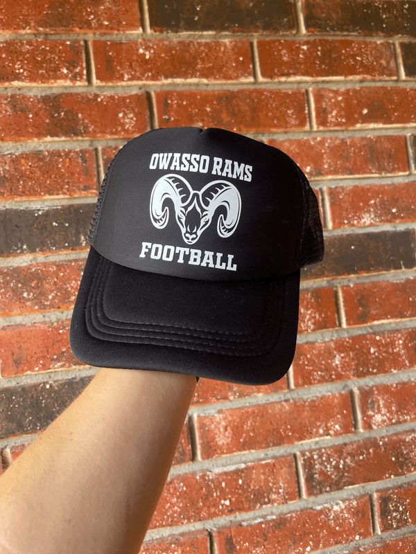 Trucker hat- Owasso rams football