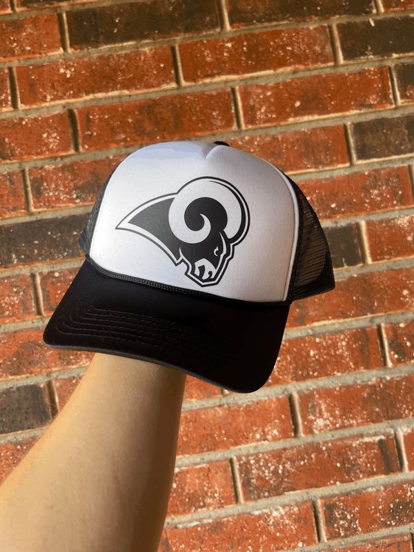 Trucker hat- Black ram head