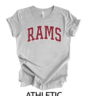 Rams cardinal red varsity