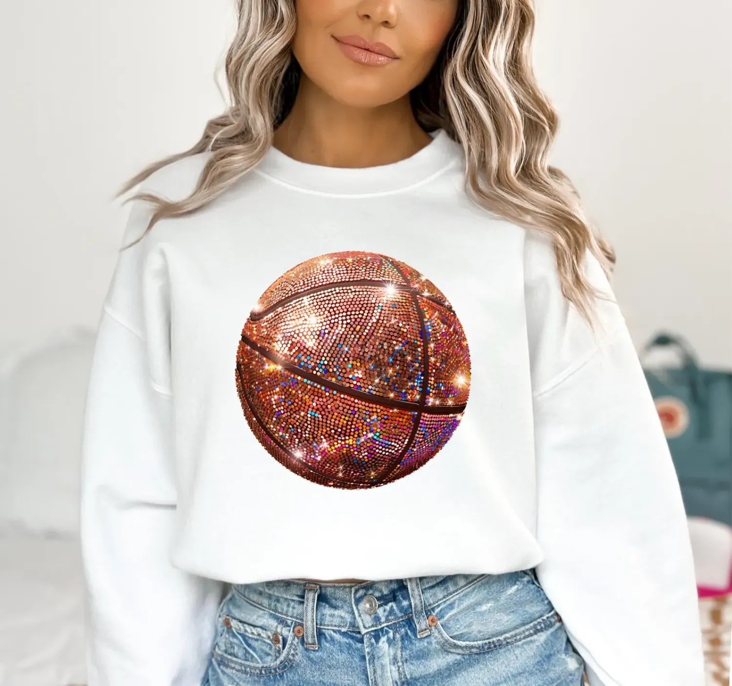 Basketball (faux glitter sparkles)