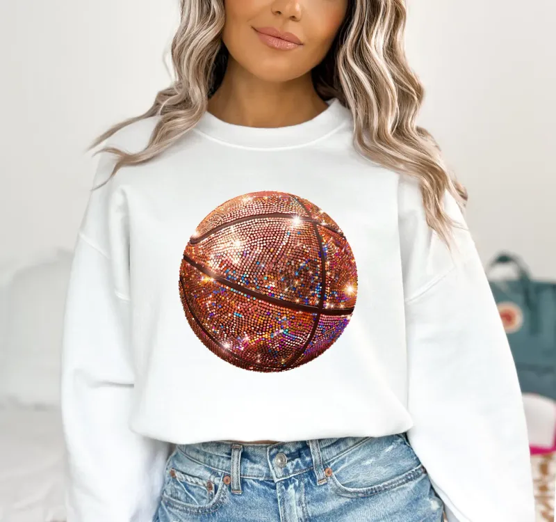 Basketball (faux glitter sparkles)
