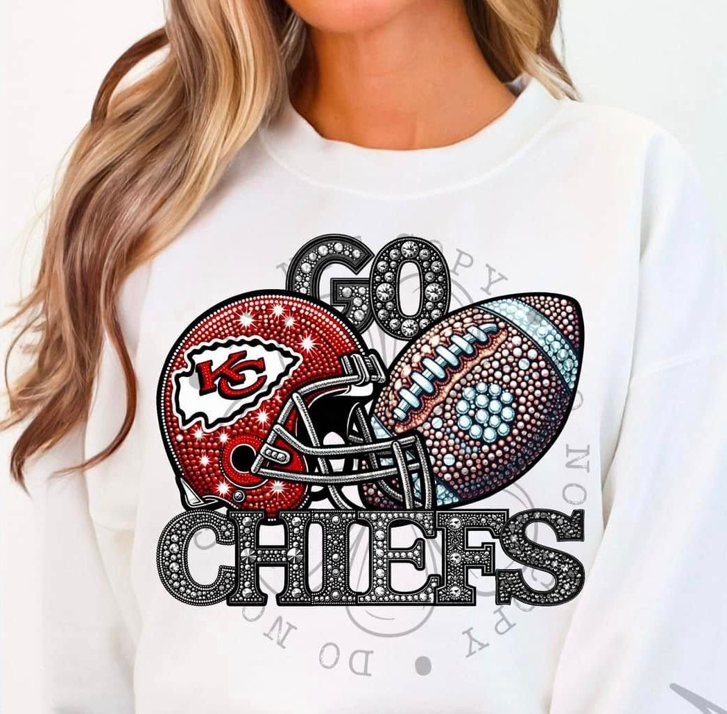 Go Chiefs faux sequin