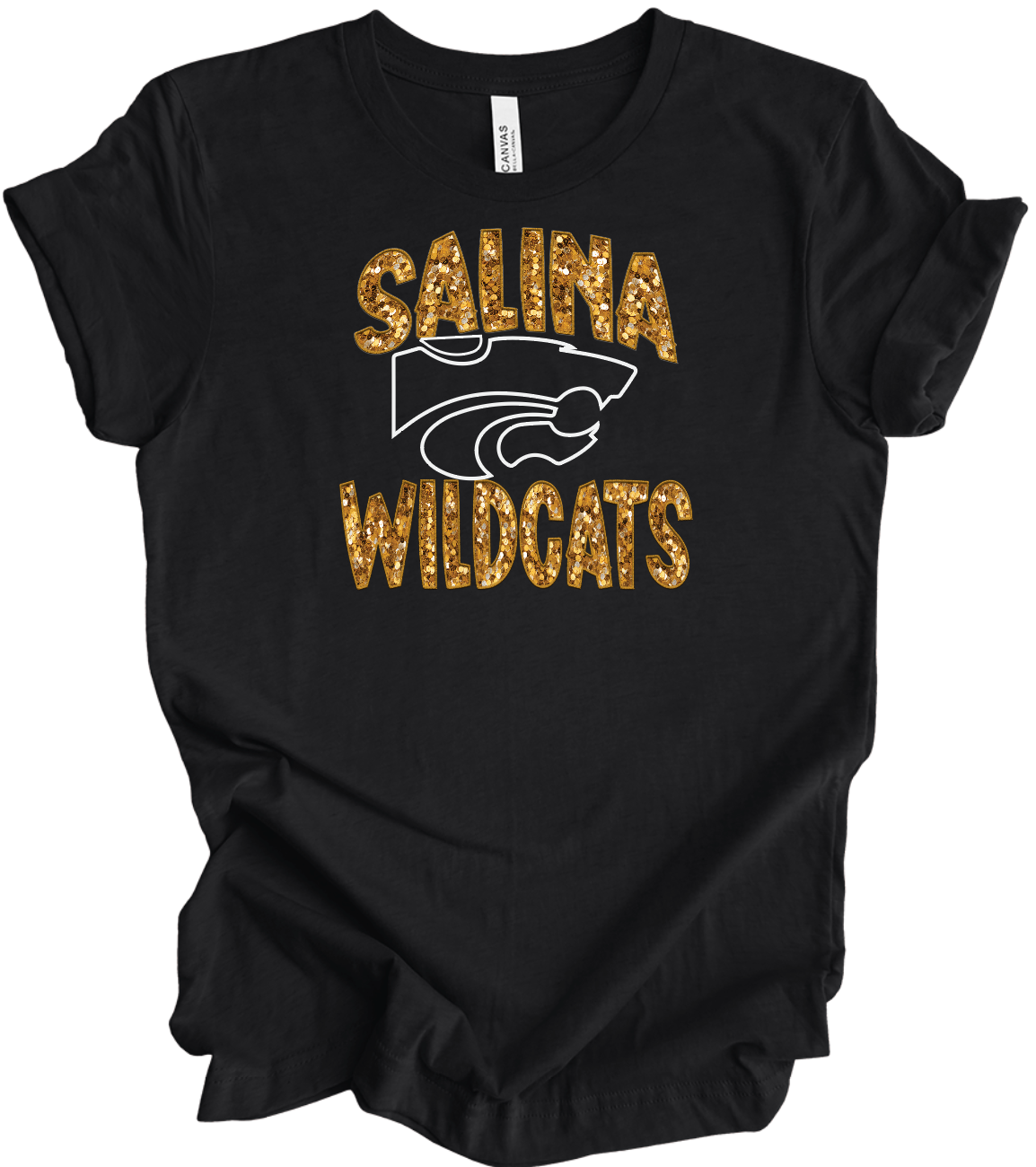 Salina Wildcats (faux sequin/embroidery)