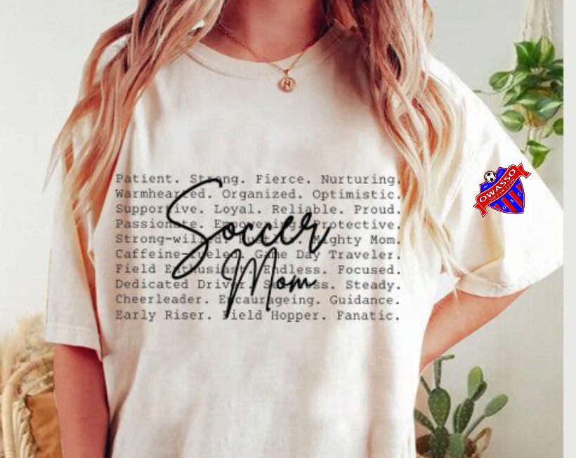 Soccer mom typography-  Owasso soccer club