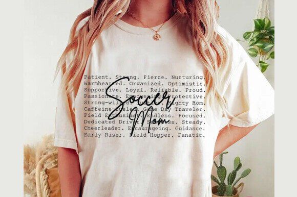 Soccer mom typography