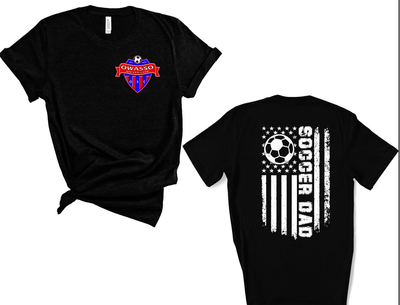 Soccer dad distressed flag- Owasso soccer club