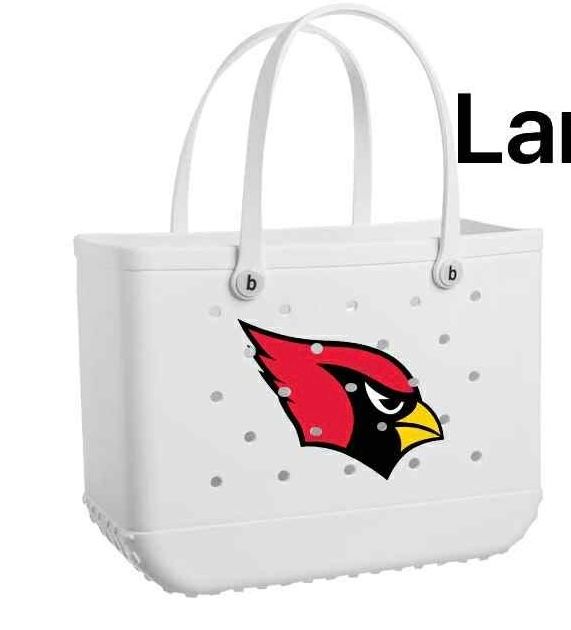 Large white Cardinals bag
