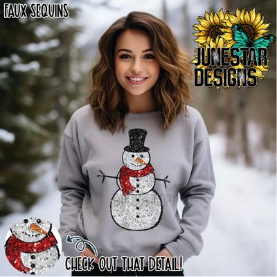 Snowman (FAUX) sequin