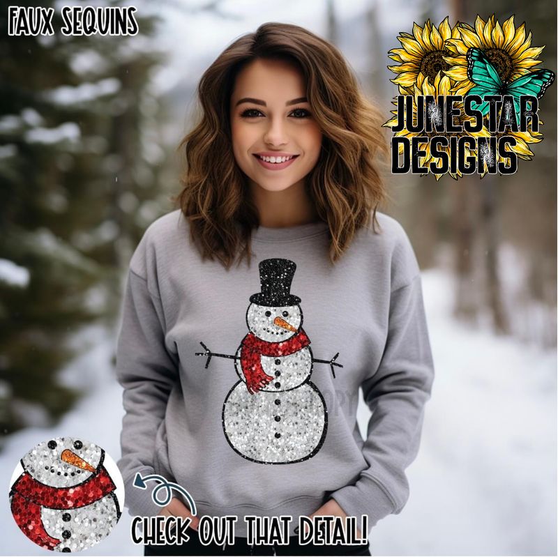 Snowman (FAUX) sequin