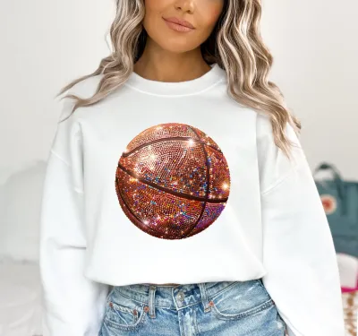 Basketball (faux glitter sparkles)