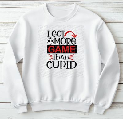 I've got more game than cupid soccer valentines shirt