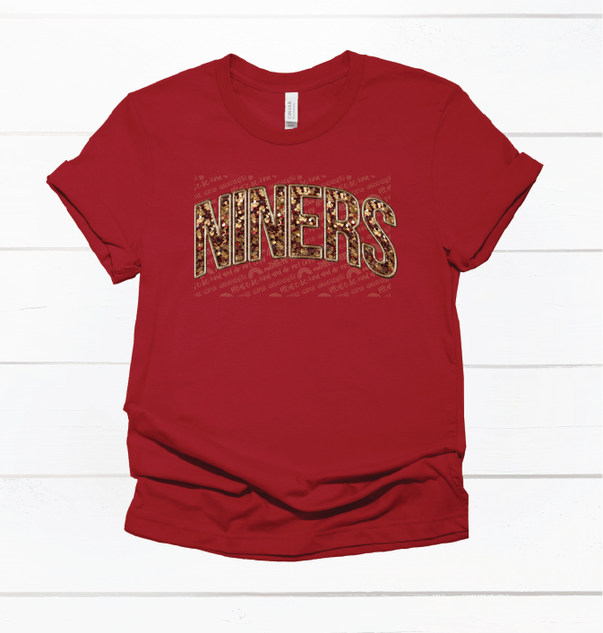 Niners (FAUX sequin &amp; embroidery)