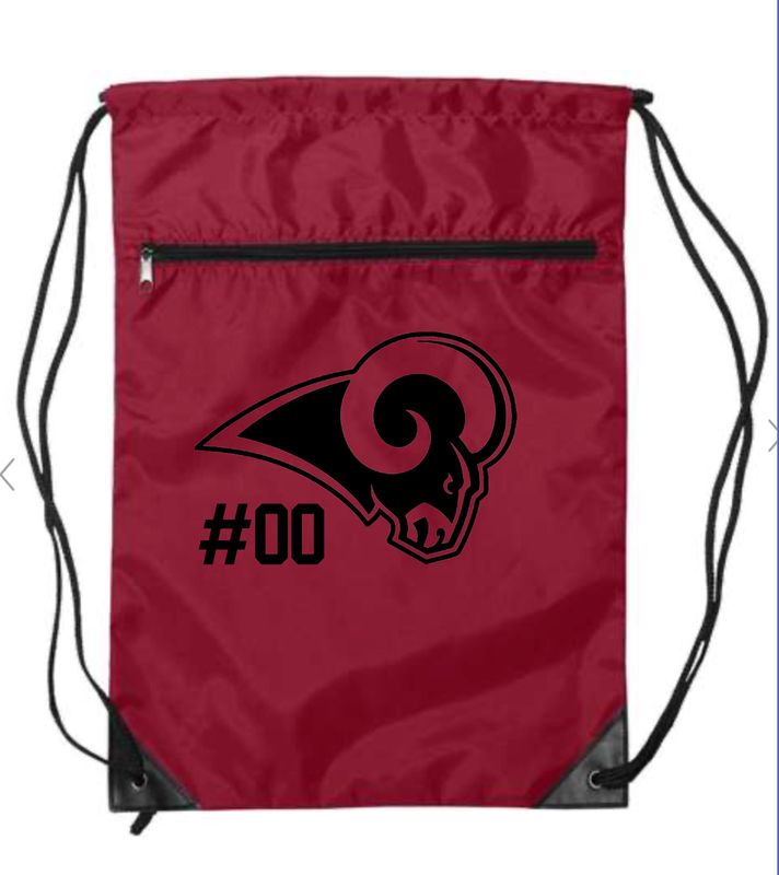 Ram drawstring bag (red)