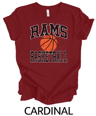 Rams basketball distressed