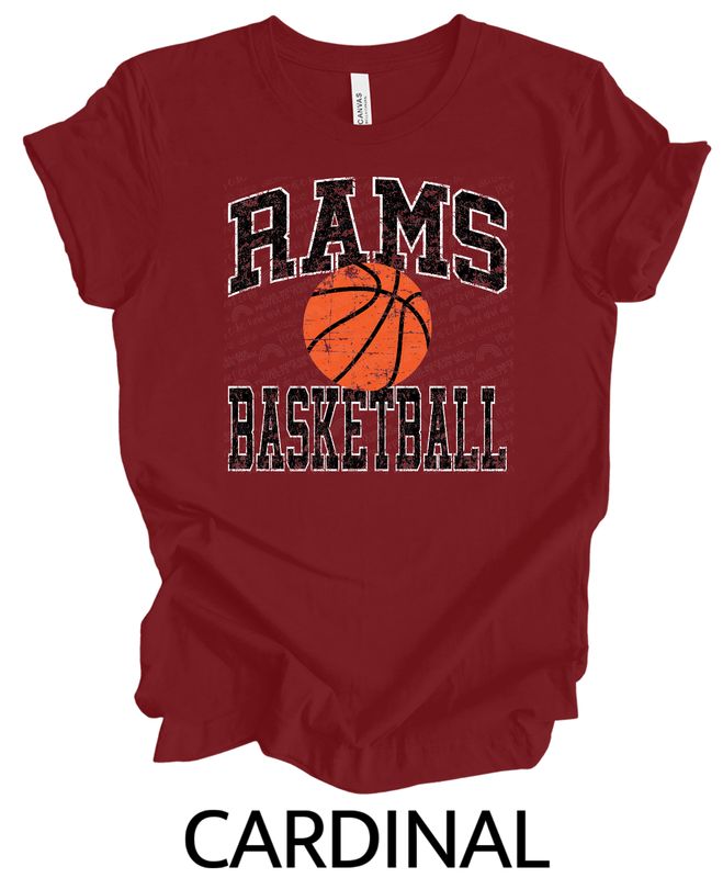 Rams basketball distressed