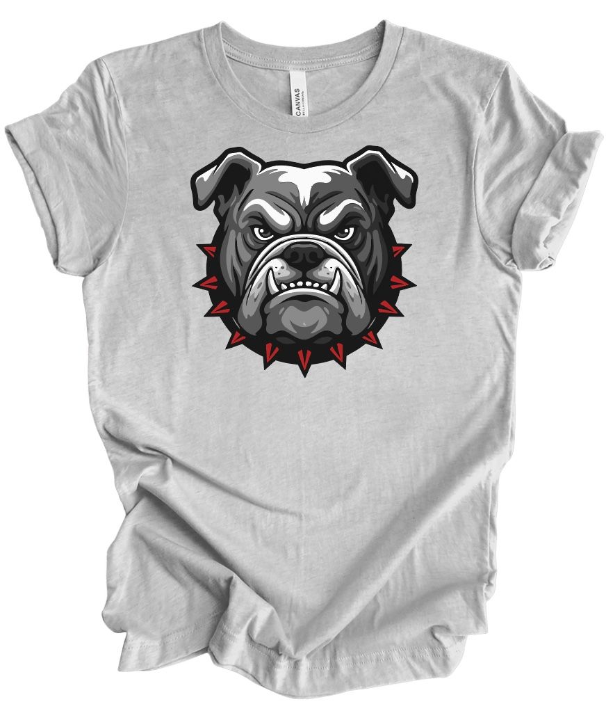 Bulldogs baseball grey with red spikes