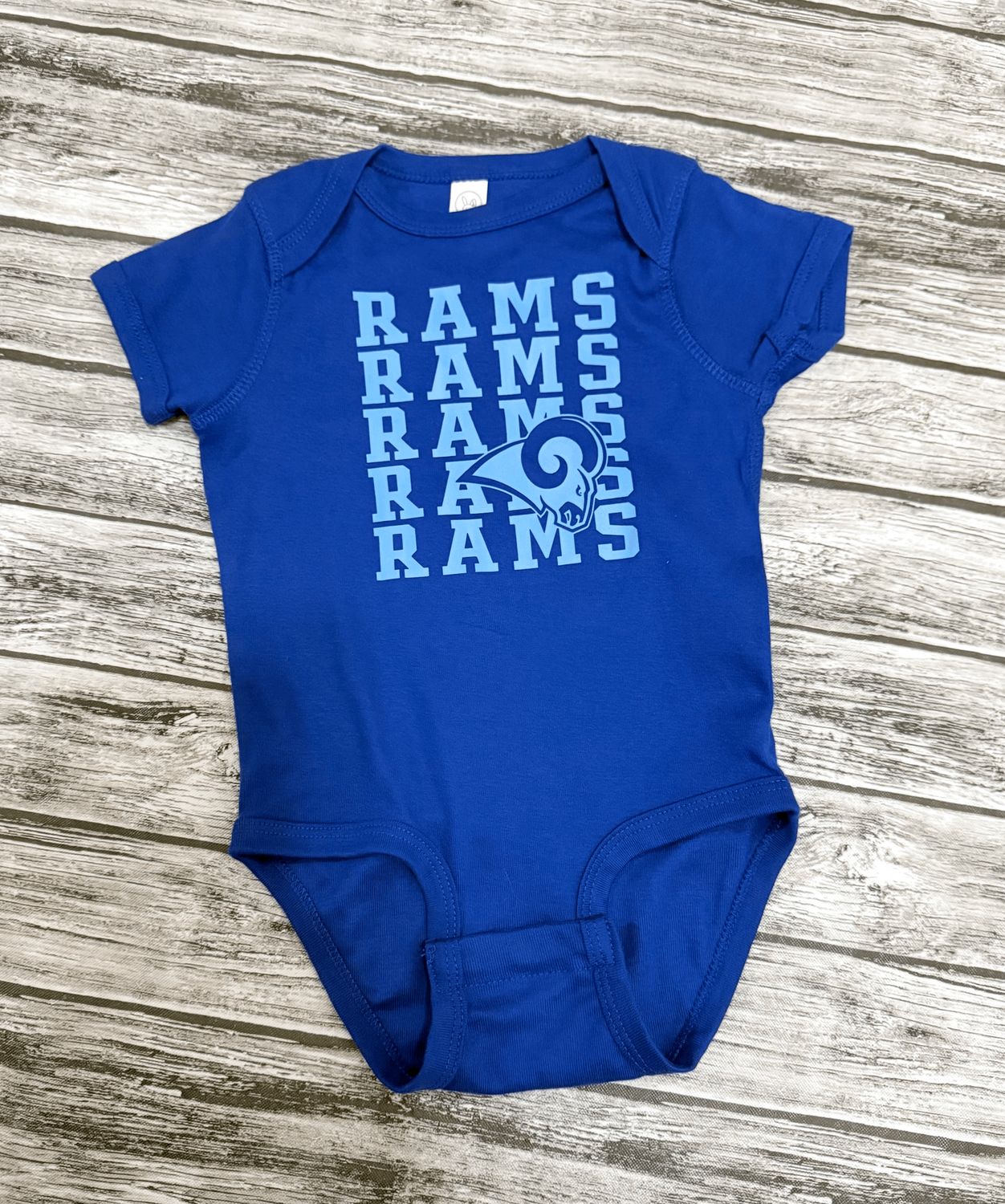 Rams stacked blue- 12 months