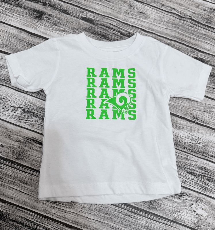 Rams stacked green- 12/18 months