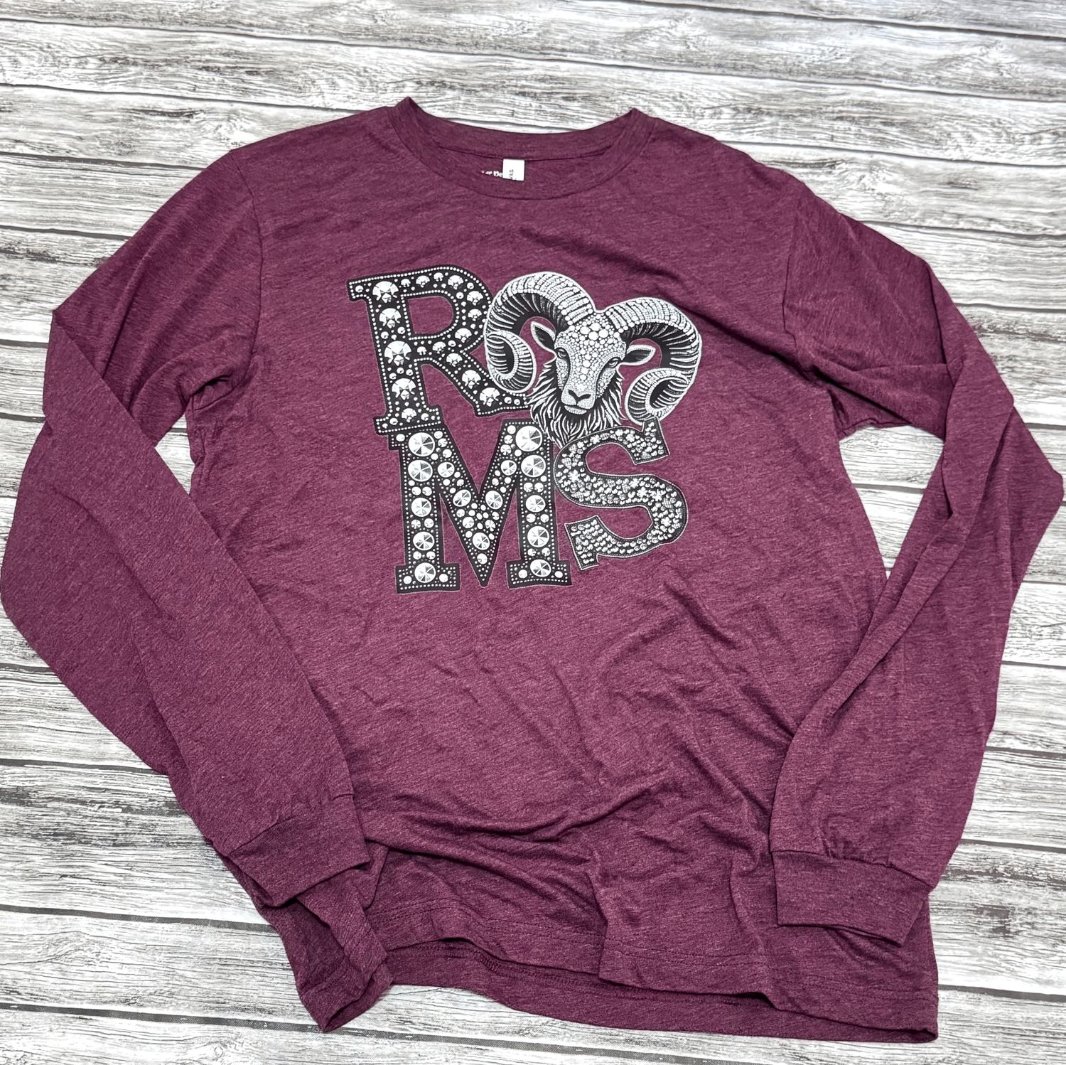 Rams faux sequin- Adult Large