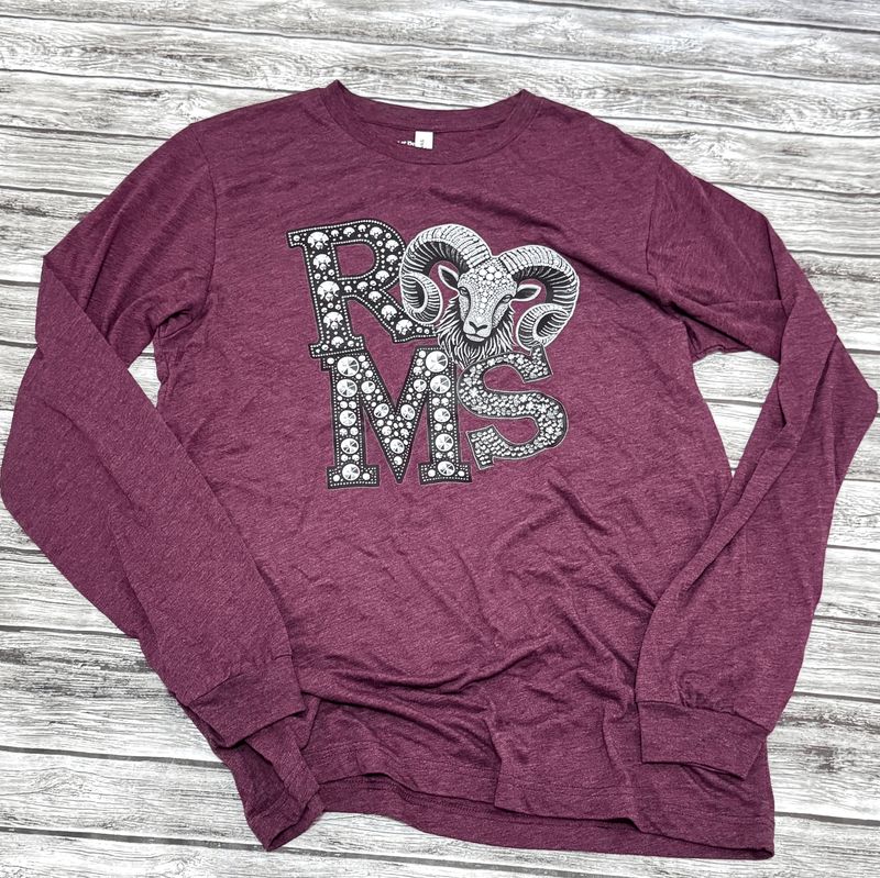 Rams faux sequin- Adult Large