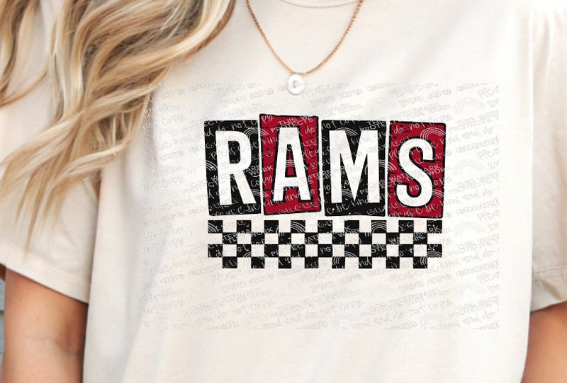 Rams distressed checkered