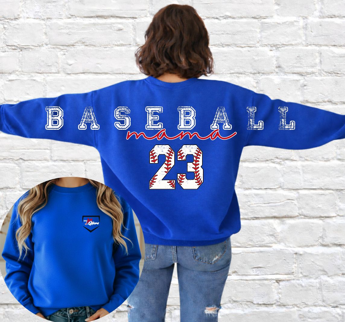 Baseball mama Oilers  across the back
