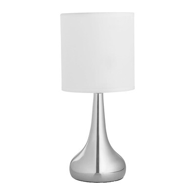 LAMPE TOUCH METAL FIOLE ARGENT