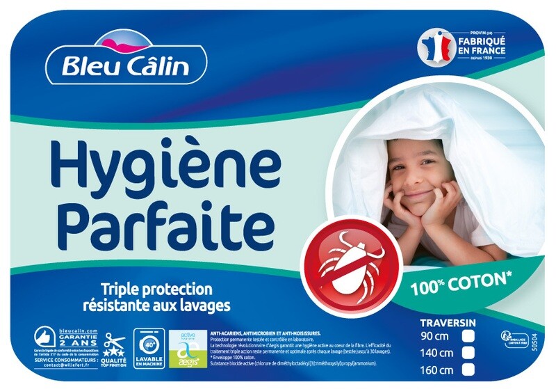 OREILLER 45X70CM ANTI-ACARIENS 400G
