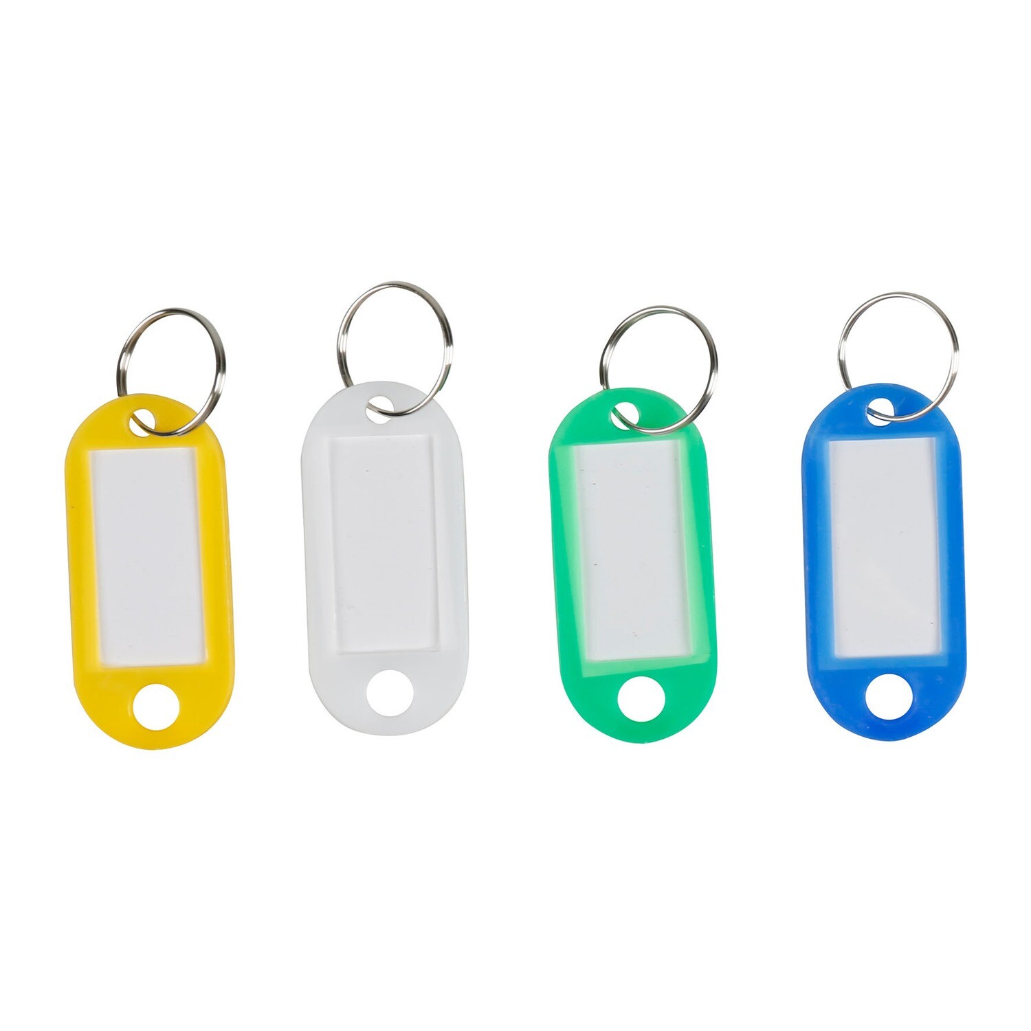 Lot de 16 porte-clés avec porte-étiquette et anneau fendu Étiquettes  d'identification 8 couleurs variées : : Fournitures de bureau