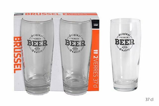 LOT DE 2 VERRES BRUSSEL 37CL