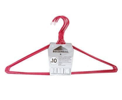 LOT DE 10 CINTRES ACIER PLASTIFIÉS