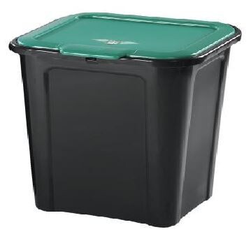 POUBELLE DE TRI SELECTIF "COVERLINE" 45L COUVERCLE VERT
