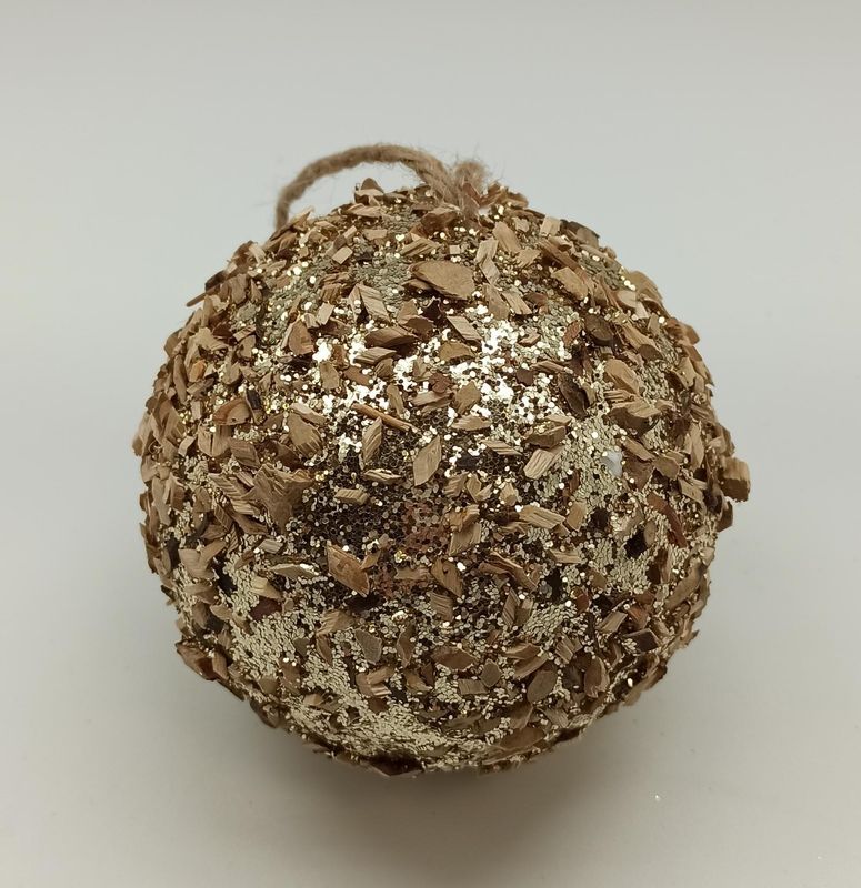 BOULE DORÉE AVEC ÉCORCES