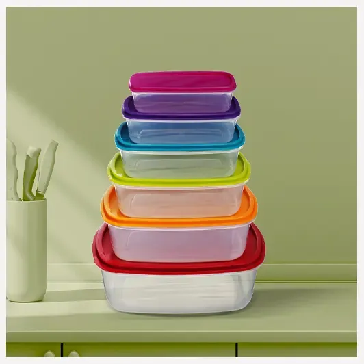 LES 6 BOITES RECTANGULAIRES  COLORS