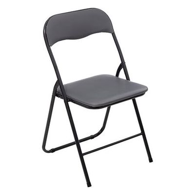 CHAISE PLIANTE PVC GRISE 44X48XH79CM