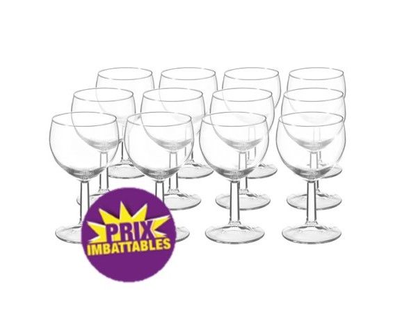 LOT DE 12 VERRES À BALLON