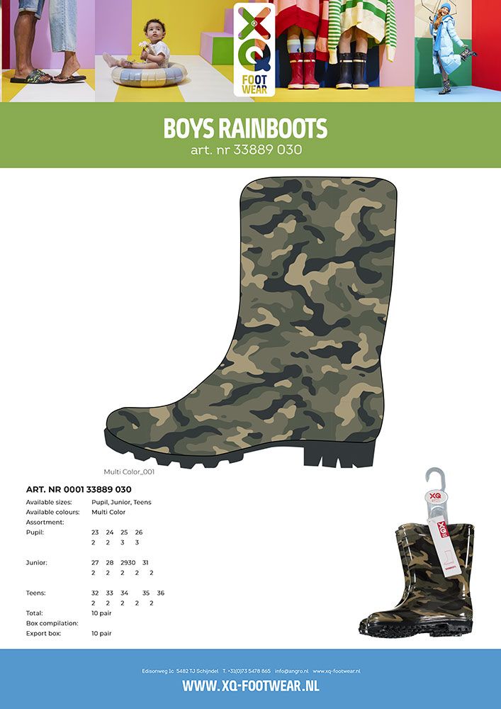 BOTTES DE PLUIE ENFANT CAMOUFLAGE