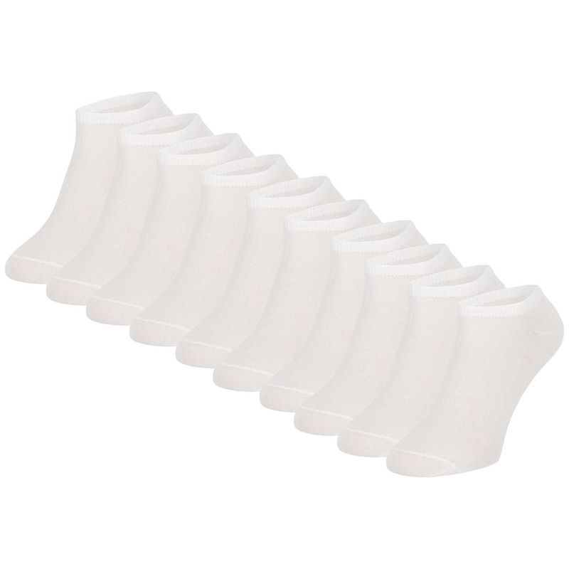 LOT DE 10 SOCQUETTES BLANCHE 41/46