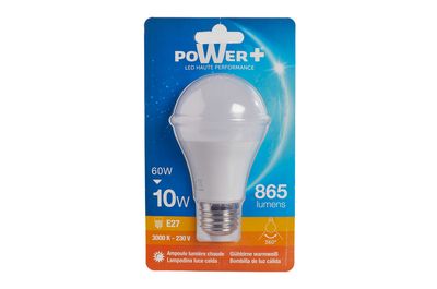 AMPOULE LED E27 10W=60W A60