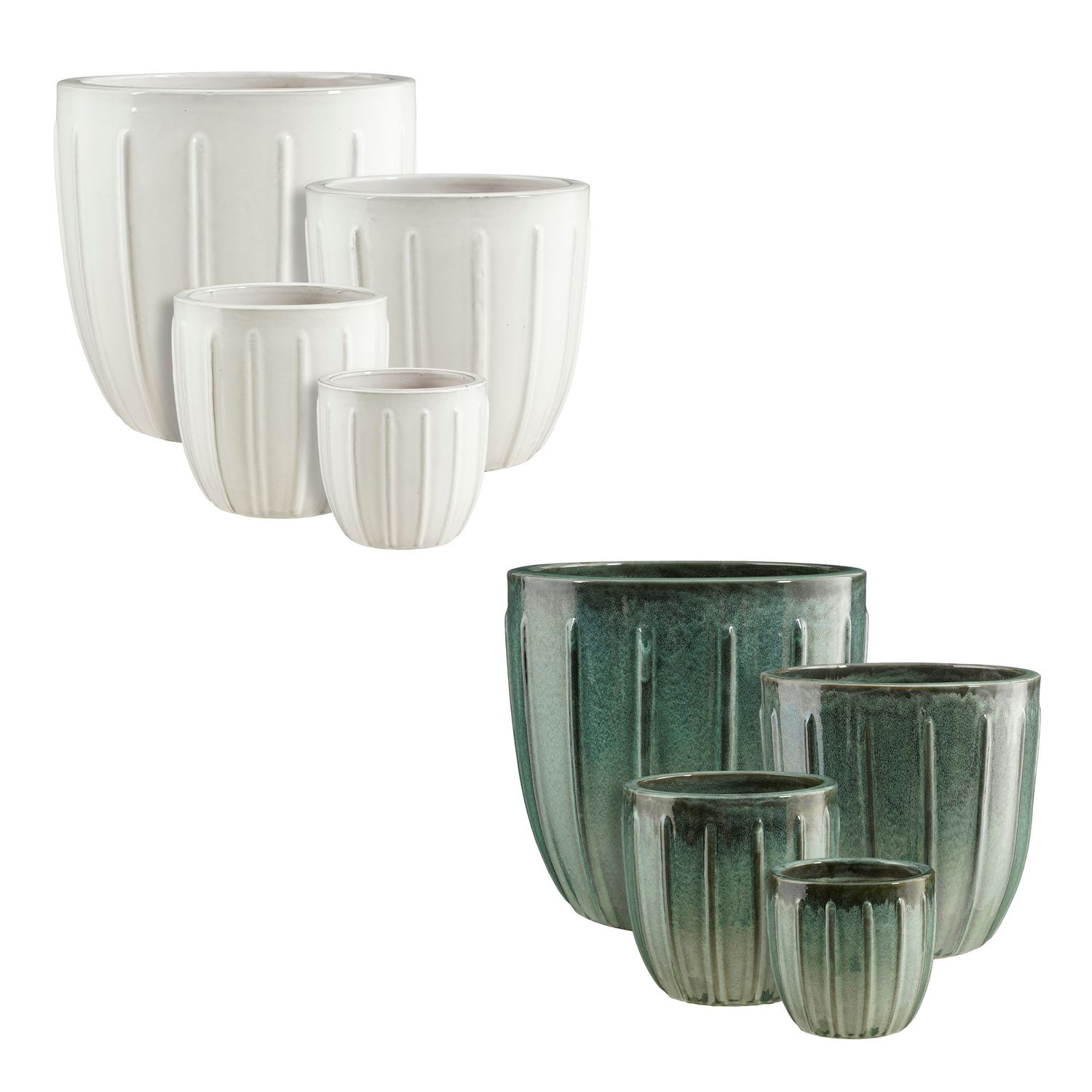 POT "ROMERO" VERT D36X36CM