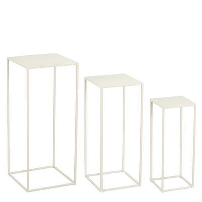 TABLE DE SERVICE "QUINTY" BLANC CASSÉ T2