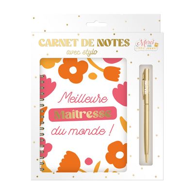 COFFRET CARNET STYLO "MAÎTRESSE"