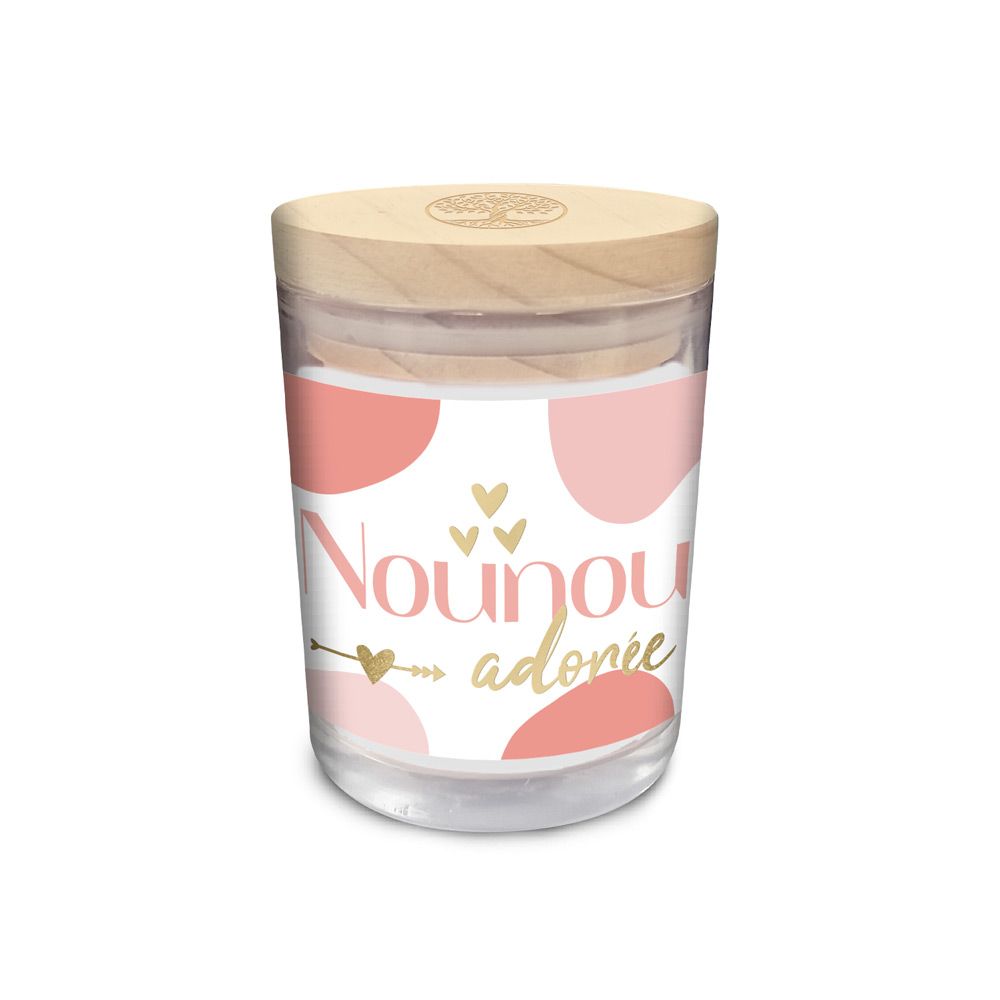 BOUGIE VERRE "NOUNOU ADORÉE "
