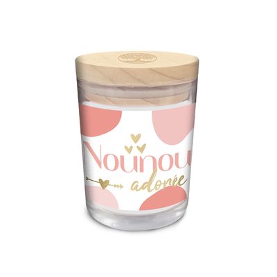BOUGIE VERRE "NOUNOU ADORÉE "