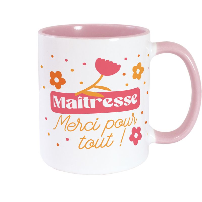 MUG ROSE "MAÎTRESSE MERCI"
