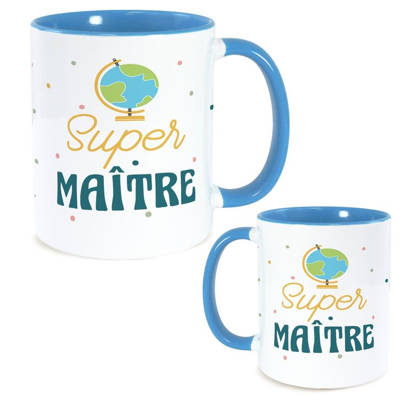 MUG BLEU "SUPER MAÎTRE"
