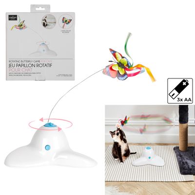 JEU PAPILLON ROTATIF POUR CHAT